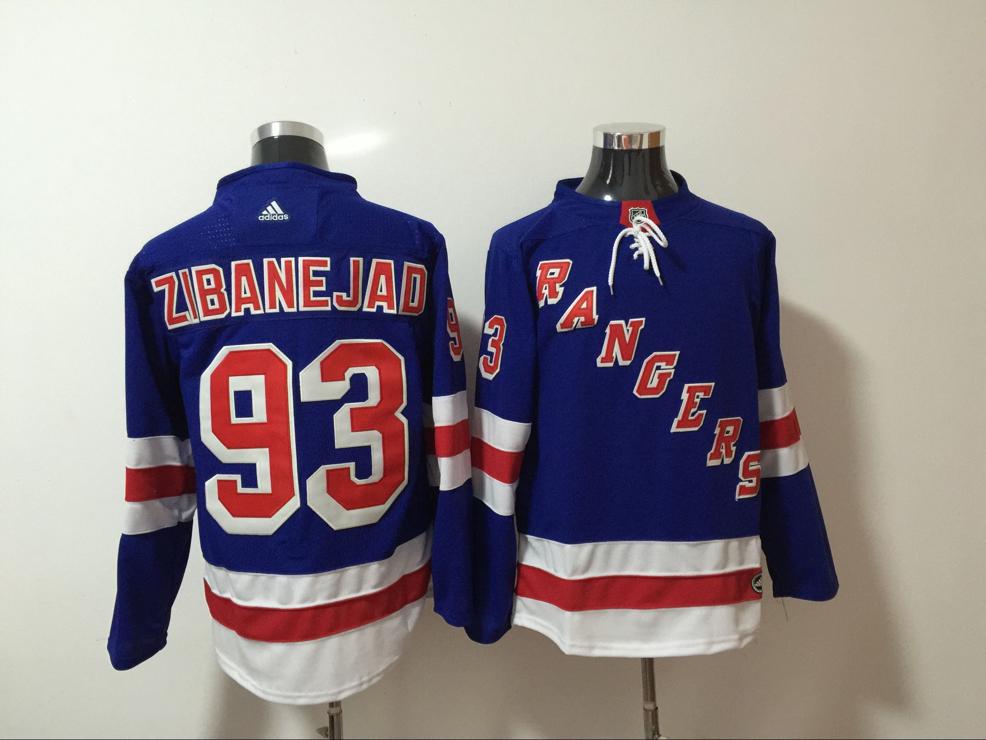 Men New York Rangers #93 Zibanejad Blue Hockey Stitched Adidas NHL Jerseys->colorado avalanche->NHL Jersey